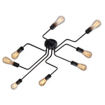 Black Metal Steel Art Flush Mount Ceiling light with 8 Lights - unitarylighting