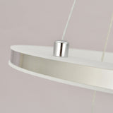 UNITARY BRAND Modern Warm White LED Acrylic Pendant Light With 3 Rings Max 33W Chrome Finish - unitarylighting