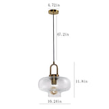 Antique 1 - light in Glass and Metal shade Pendant Light