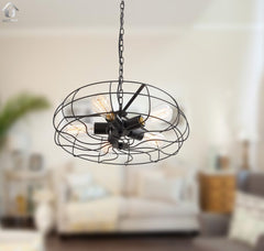 Vintage Barn Metal Hanging Ceiling Chandelier Max. 200W With 5 Lights Painted Finish - unitarylighting