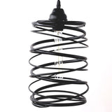 Unitary Brand Antique Black Metal Spiral Shade Pendant light with 1 light Painted Finish - unitarylighting