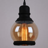 Glass Mason Jar Pendant Lighting With 3 Lights Black Finish - unitarylighting