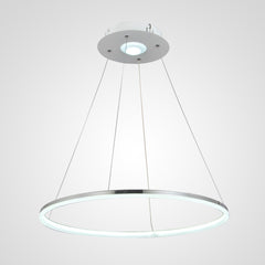 Modern Nature White LED Acrylic Pendant Light Remote Control Included Max 35W Chrome Finish - unitarylighting