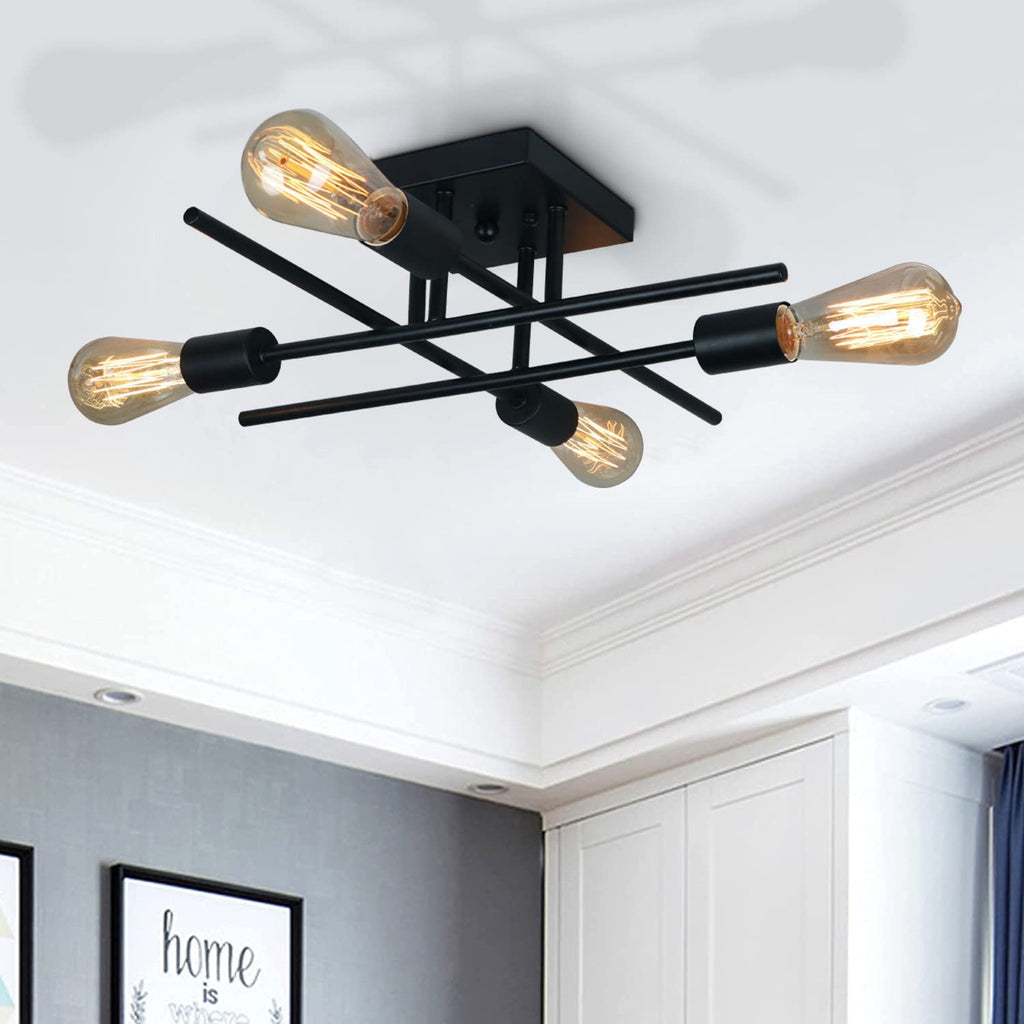 Industrial Semi Flush Mount Ceiling Light