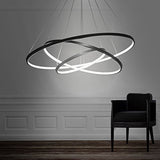 Modern White 90W LED 3 Rings Large Pendant light - unitarylighting