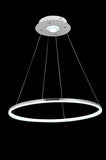 Modern Nature White LED Acrylic Pendant Light Remote Control Included Max 35W Chrome Finish - unitarylighting