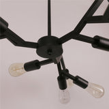 Antique Black Metal Steel Art Semi Flush Mount Ceiling Light with 12 Lights - unitarylighting