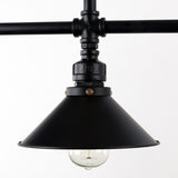UNITARY BRAND Black Antique Rustic Metal Shade Hanging Ceiling Pendant Light Max. 120W With 3 Lights - unitarylighting