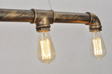 Vintage Metal Water Pipe Pendant Light With 5 Lights - unitarylighting