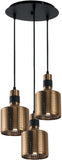 Antique Bronze Metal Shade 3 Pendant Lights