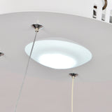 Modern Nature White LED Acrylic Pendant Light Remote Control Included Max 35W Chrome Finish - unitarylighting