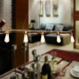 Vintage Metal Water Pipe Pendant Light With 5 Lights - unitarylighting