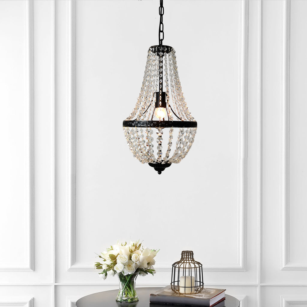 Crystal pendant light for a farmhouse