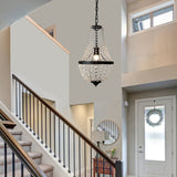 Crystal pendant light for a farmhouse