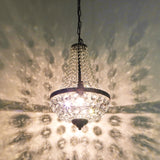 Crystal pendant light for a farmhouse