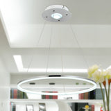Modern Nature White LED Acrylic Pendant Light Remote Control Included Max 35W Chrome Finish - unitarylighting