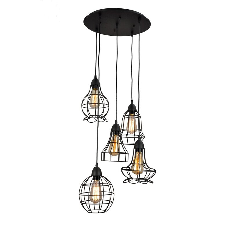 Modern  5 - Lights Cluster Geometric Pendant