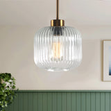 Hanging glass flush mount light