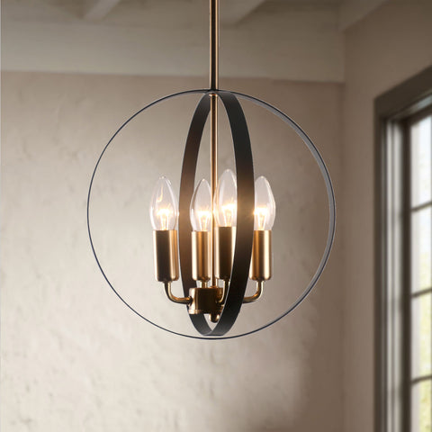 Modern semi flush mount light in Metal