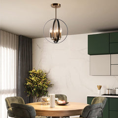 Modern semi flush mount light in Metal