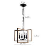 Adjustable Bronze Metal with 4 Pendant Lights