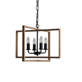 Adjustable Bronze Metal with 4 Pendant Lights