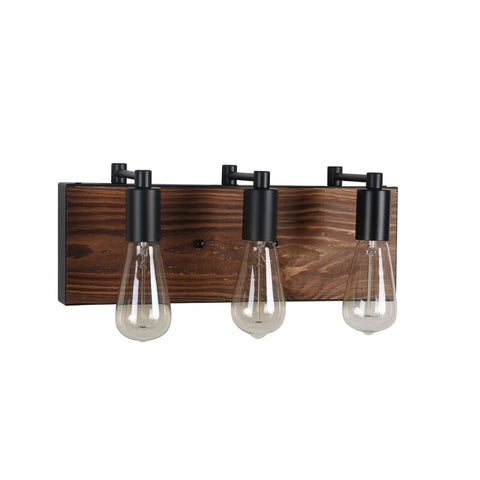 Modern Solid Wood Armed Sconce with 3 Pendant lights