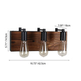Modern Solid Wood Armed Sconce with 3 Pendant lights