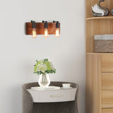 Modern Solid Wood Armed Sconce with 3 Pendant lights