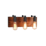 Modern Solid Wood Armed Sconce with 3 Pendant lights
