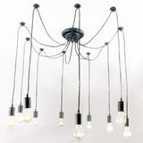 Antique Black Large Barn Chandelier lighting with 10 Lights Bulbs Included - unitarylighting