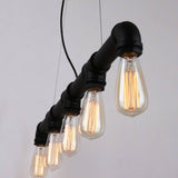 Vintage Metal Water Pipe Pendant Light With 5 Lights - unitarylighting