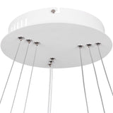 Unitary Brand Modern White Acrylic Nature White LED 3 Rings Pendant light with Max 90W Painted Finish