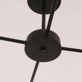 Black Antique Metal Steel Art Semi Flush Mount Ceiling Light with 8 Lights - unitarylighting