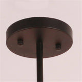 Black Antique Metal Steel Art Semi Flush Mount Ceiling Light with 8 Lights - unitarylighting