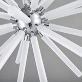 Unitary Brand Modern White Acrylic Nature White LED Ice Bar Chandelier with Max 18W Chrome Finish