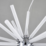 Unitary Brand Modern White Acrylic Nature White LED Ice Bar Chandelier with Max 18W Chrome Finish