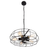 Vintage Barn Metal Hanging Ceiling Chandelier Max. 200W With 5 Lights Painted Finish - unitarylighting